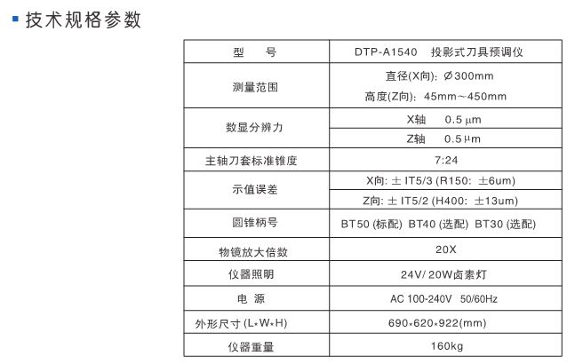 万濠 DTP-1540投影式刀具预调仪对刀仪